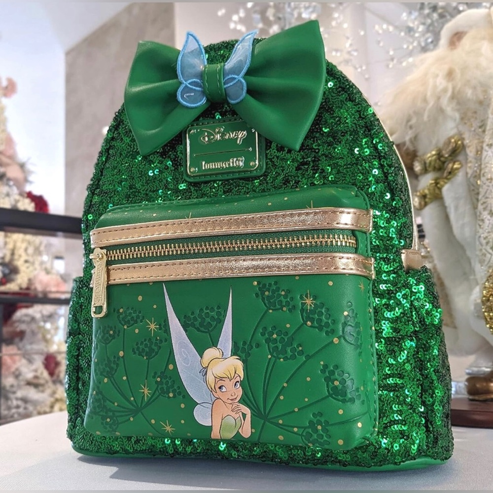 ❤️ HOST PICK ❤️ Tinkerbell Green Sequin Mini Double Strap Shoulder Bag